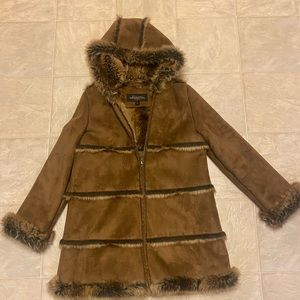 Donna Salyers Fabulous Furs Faux Fur Lined Coat Kid’s L 10-12